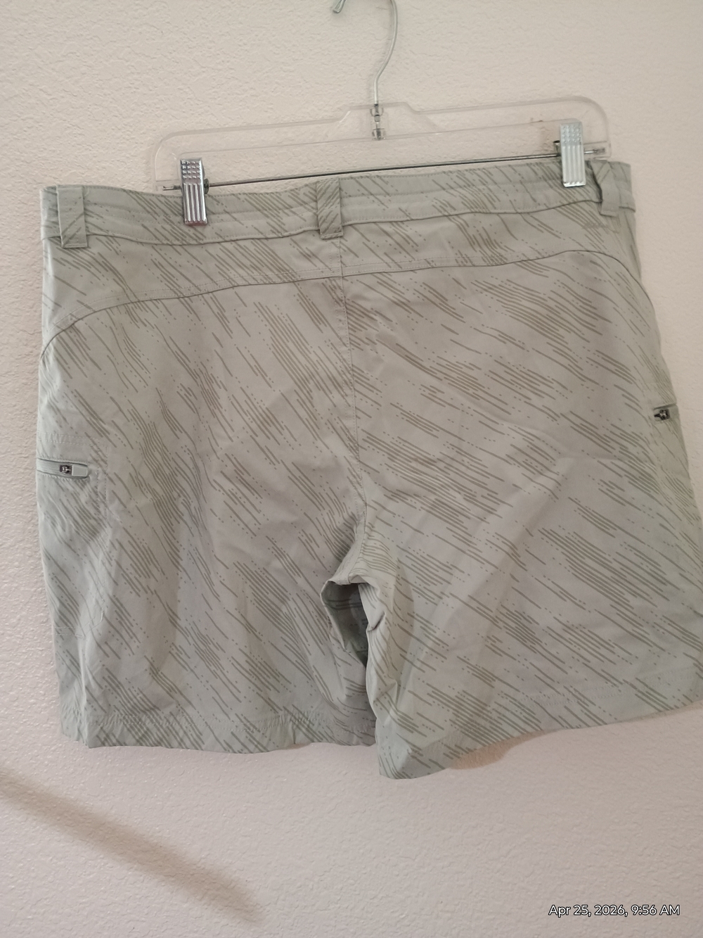 Eddie Bauer Light Gray Striped Active Shorts - Picture 2 of 4